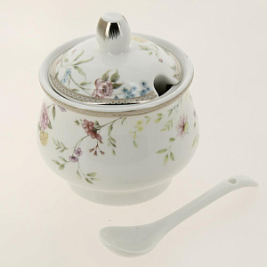 Набор сахарниц 2шт Balsford ТЕОДОРА с ложками на металлической подставке подарочная упаковка фарфор 173-42027 000000000001203978