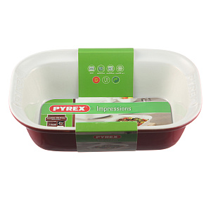 Форма для запекания Impressions Pyrex, красно-белый, 26х17 см 000000000001094406