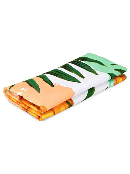 Полотенце пляжное 70х140см Ананасы микрофибра полиэстер 000000000001227515