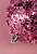 Набор новогодних шаров 3шт 8см Пайетки бусины розовая роза пластик 000000000001208648