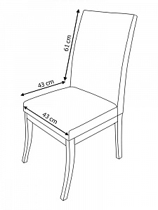 Чехол на стул 43x43x61см LUCKY Листья молочный 97% полиэстер 3% эластан 000000000001212449