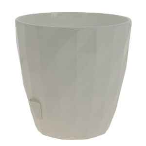 Кашпо со вставкой Соло RUBY 3л цвет Белый артикул КШ-6454 пластик 000000000001194628