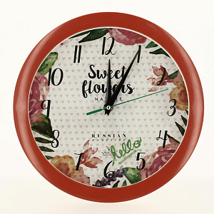 Часы настенные П1-1/7-298 Цветы и сердца 000000000001135324