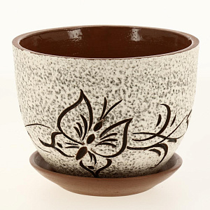 Горшок для цветов декоративный керамический Бабочка текстурный №3 2л ГК 8 000000000001200875