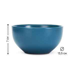 Набор столовой посуды 16 предметов синий матовый керамика 000000000001219906