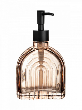 Диспенсер для жидкого мыла 340мл 10x5,5x17,5см DE'NASTIA Barbara коричневый стекло/пластик 000000000001227002