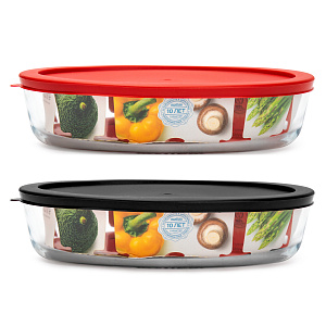 Форма для запекания 1,6л MATISSA овальная с крышкой боросиликатное стекло 000000000001220444