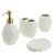Набор для ванной 4 предмета ДОЛЯНА Олимп мыльница дозатор для мыла 2 стакана белый керамика пластик 000000000001209723