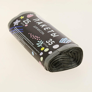 Пакеты для мусора 35л 25шт Прочные Очень Уютные HOMEX 4250 000000000001198113