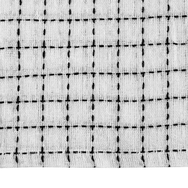 Полотенце кухонное 40х60см FORA клетка 02 черный хлопок 000000000001223123