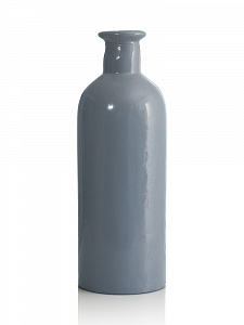 Ваза декоративная 2,1л 12x12x34см DE'NASTIA Египет бутылка ручная работа высокая серый стекло 000000000001220898