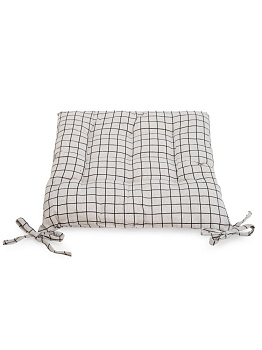 Подушка на стул 38х38см LUCKY Клетка полиэстер/хлопок 000000000001228242