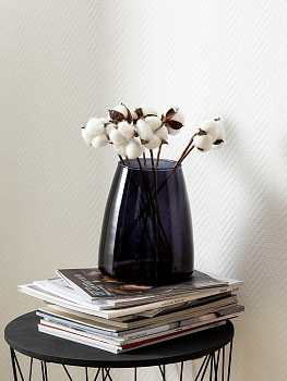 Ваза декоративная 2,7л 17x17x22см DE'NASTIA Египет конус ручная работа черный стекло 000000000001220895