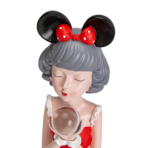 Фигура декоративная 21см Девушка с ушками 000000000001219426