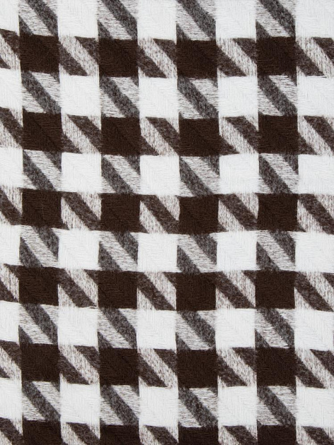 Палантин 70х180см орнамент гусиная лапка коричневый полиэстер 000000000001229211