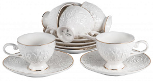Набор кофейный фарфор 12шт 6 чашек 100мл+6 блюдец подарочная упаковка АМАТЕЯ Balsford 101-30050 000000000001194000