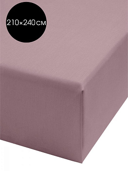 Простыня 210x240см DE'NASTIA лиловый сатин NEW хлопок 100% 000000000001215795