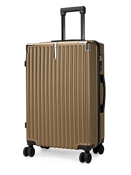 Чемодан на колесах M (42х26х65см) грани золото PC 000000000001226577