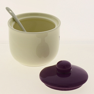 Сахарница Слива с фарфоровой ложкой подарочная упаковка 110-07008 000000000001177424