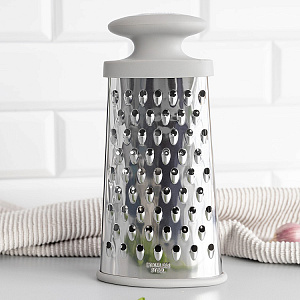 Терка M 24x12x5,5см DE'NASTIA плоская серый нержавеющая сталь 000000000001212654