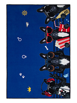 Коврик придверный 60х90см тёмно-синий/тёмно-серый Собаки M111203 000000000001200463