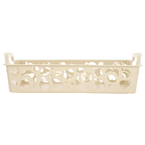 Поднос с ручками 36,7х26х9,8см БЫТПЛАСТ бежевый пластик 000000000001158130