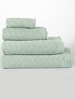 Полотенце махровое 30х60см LUCKY Зигзаг мятный хлопок 100% 000000000001214717