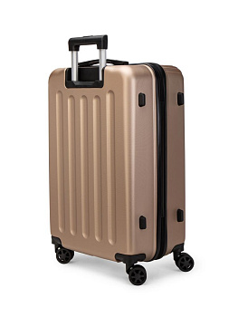 Чемодан на колесах M (42х26х65см) геометрия золото ABS 000000000001226515