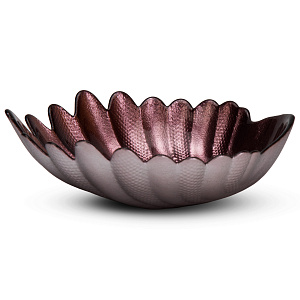 Ваза-конфетница 14см GLASSCOM Ракушка Purple стекло 000000000001219183