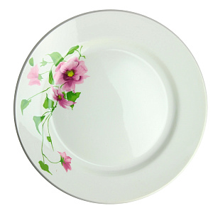 Мелкая тарелка Клематис Кубаньфарфор, 20 см 000000000001005833
