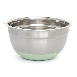 Миска для приготовления 1,4л 18см DE'NASTIA с крышкой мятный нержавеющая сталь/силикон 000000000001219647