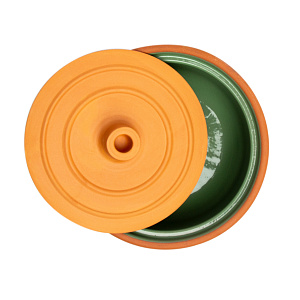 Горшок для запекания 16х11см 1л VIAPOT с крышкой mix керамика 000000000001216666