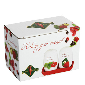 Набор для специй ЧУДОДОМ Садовая ягода, фарфор, 2 предмета ,  L2520264 000000000001060668