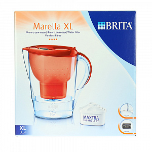 Фильтр-кувшин для воды Марелла XL Brita, красный, 3.5л 000000000001017754