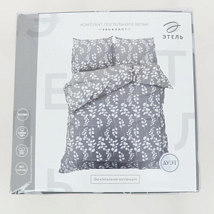 Комплект постельного белья Дуэт ЭТЕЛЬ Эвкалипт пододеяльник 143х215см-2шт простынь 220х240см наволочки 70х70см-2шт хлопок 000000000001211275