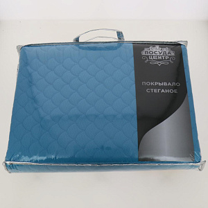Покрывало стеганное ПОСУДА ЦЕНТР, размер 150*210см, материал ПОЛИЭСТЕР 100%, бирюза, F050068 000000000001189428