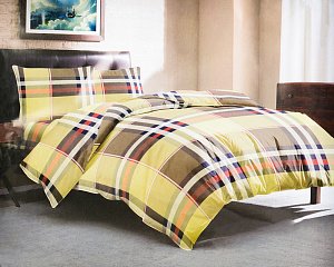 Комплект постельного белья Евро LUCKY Клетка 70х70 пододеяльник 200х220см простынь 220х240см наволочки 70х70см-2шт поплин 100% хлопок 000000000001212721