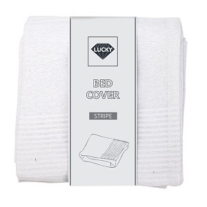 Плед 150х200см LUCKY STRIPE белый хлопок-80%/полиэстер-20% 000000000001214660