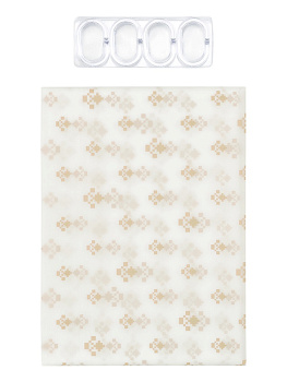 Шторка для ванной 180x200см DE'NASTIA Цветок молочный пева 000000000001209077