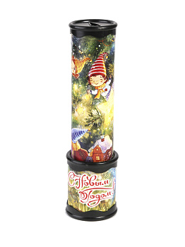 Новогодняя игрушка детская Калейдоскоп Гномики из плотного картона и полистирола с внутренними элементами из ЭВА, ПЭТ / 20x5,6см арт 000000000001191286