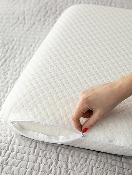 Подушка анатомическая 58x38,5x13см DE'NASTIA Dream мемори широкий край белый полиэстер/пенополиуретан 000000000001226887