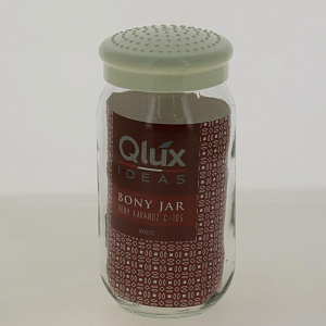 Банка для сыпучих продуктов 1л FACKELMANN Style серая крышка стекло 000000000001194381