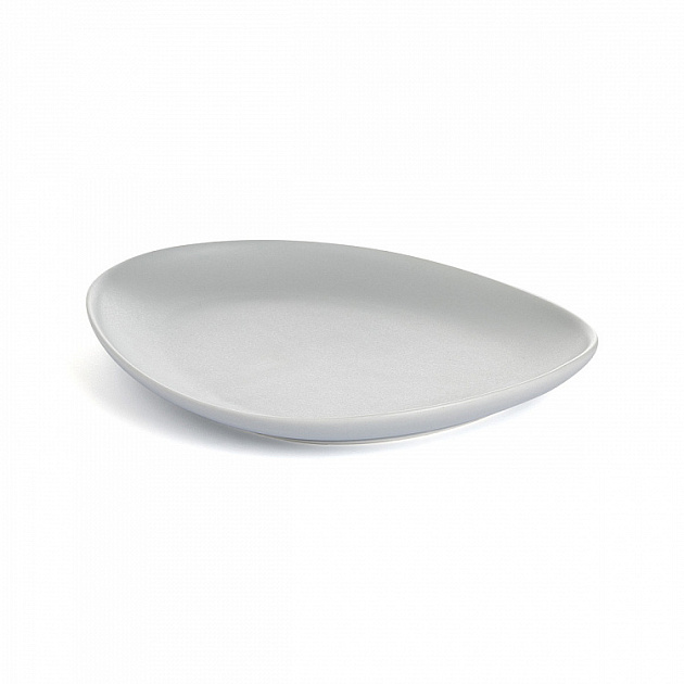 Тарелка десертная 8,5x15x2см DE'NASTIA Оливки-однотон серый фарфор 000000000001225128