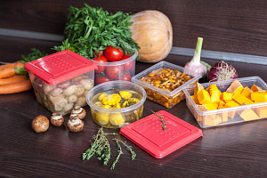 Круглая емкость для хранения продуктов Pattern Plastic Centre, 0.8л 000000000001106605