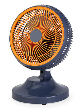 Вентилятор настольный 36х25см 220В 35Вт 2скорости режим поворота регулировка наклона синий пластик 000000000001227270