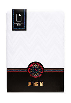 Пододеяльник 145х210см DE'NASTIA JQ зигзаг белый сатин хлопок-100% 000000000001215590