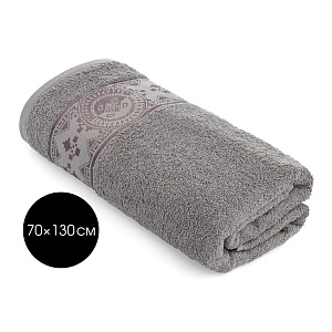 Полотенце 70х130см DE'NASTIA ТАЛИСМАН 1 серый хлопок-100% 000000000001215353