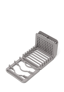 Набор сушилка 3 секции+коврик для посуды DE'NASTIA темно-серый пластик/полиэстер 000000000001210340
