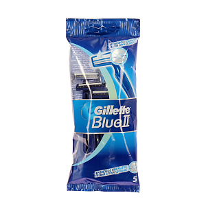 Набор одноразовых станков с увлажняющей полоской Gillette Blue II P&G, 5 шт. 000000000001054045