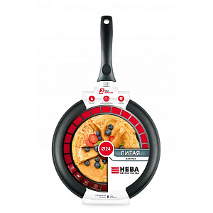 Сковорода блинная 24см НЕВА МЕТАЛЛ ПОСУДА Литая gray алюминий 000000000001225535
